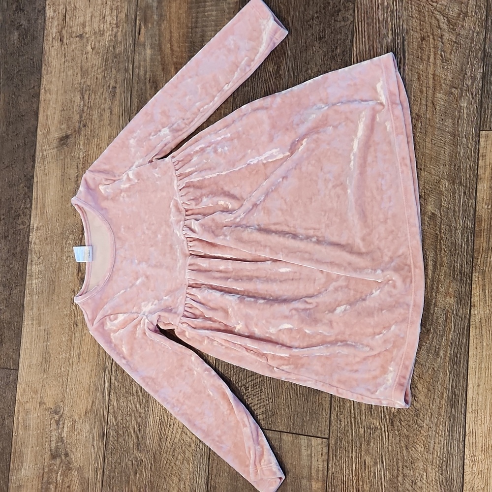 Healthtex Pink Frost Velvet Dress